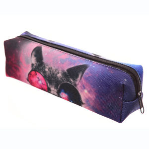 Brush/Pencil Pouch: Galaxy Cat in Sunglasses